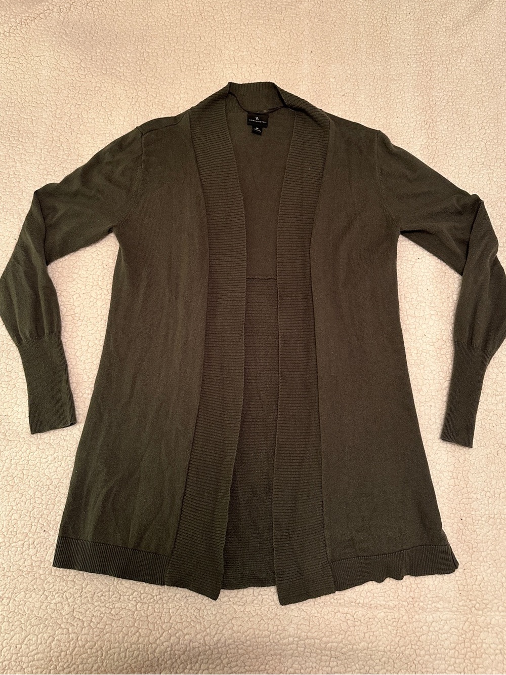 Worthington Olive Green Open-Front Cardigan